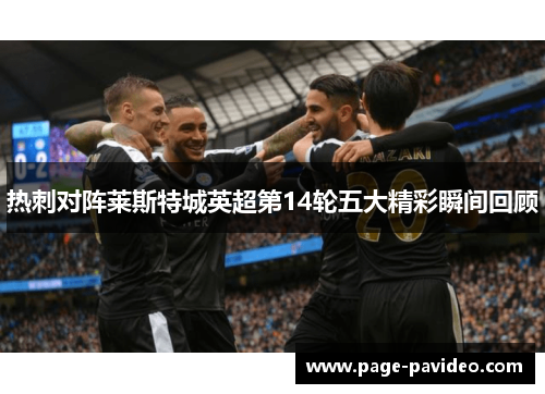 热刺对阵莱斯特城英超第14轮五大精彩瞬间回顾